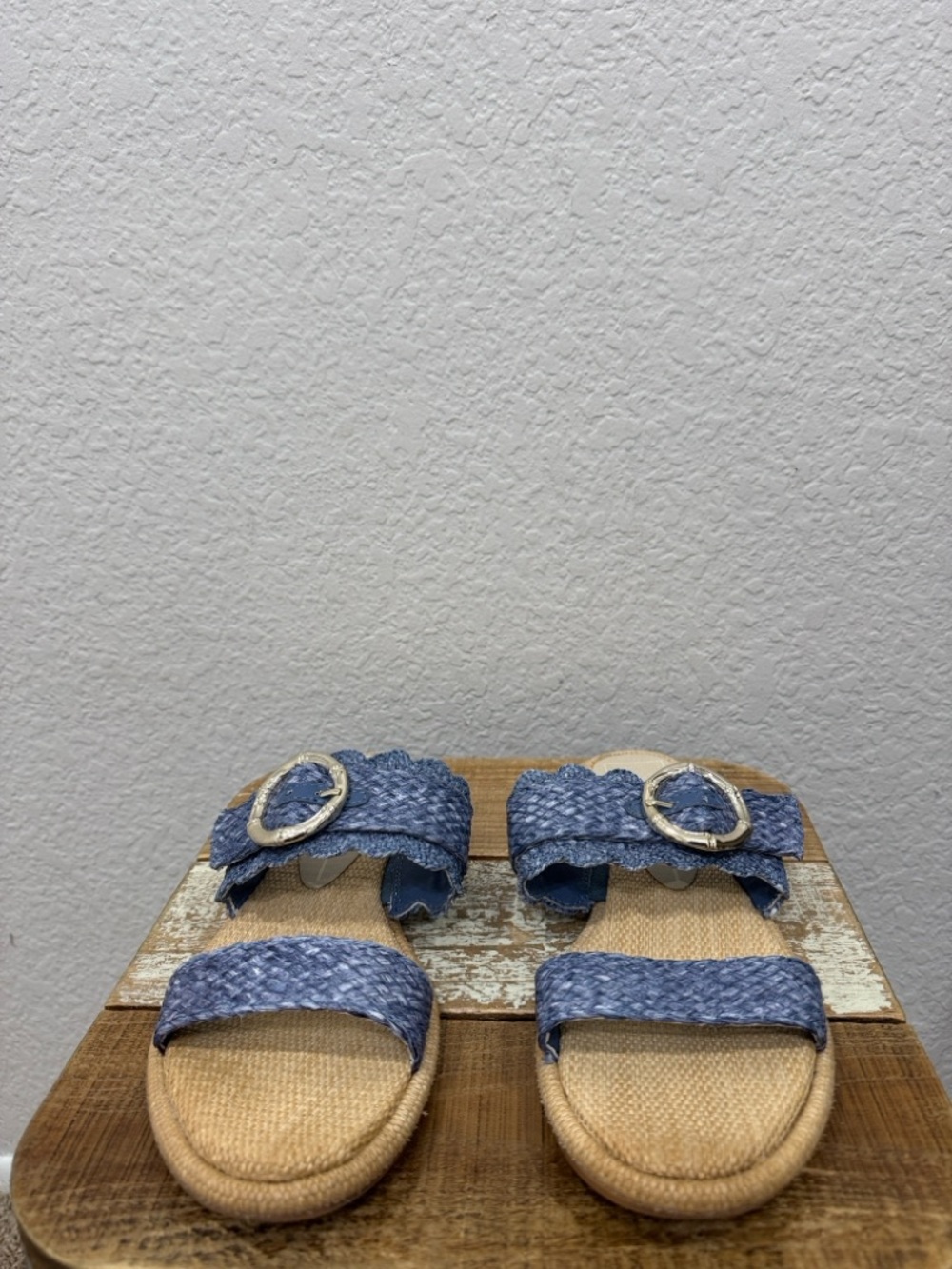 Dolce Vita Aperol Scalloped Blue Slide Sandals Size 9 - Picture 3 of 7